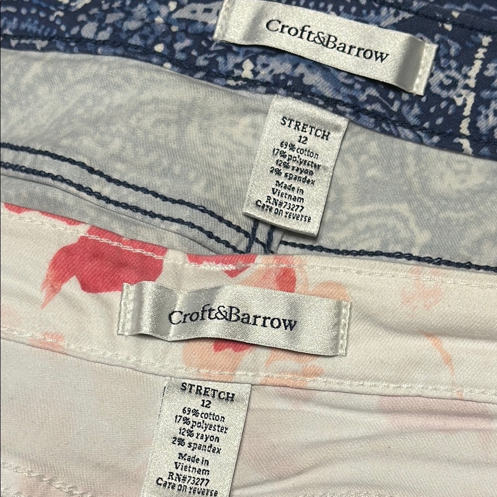 Two pair printed denim capris - Picture 2 of 5